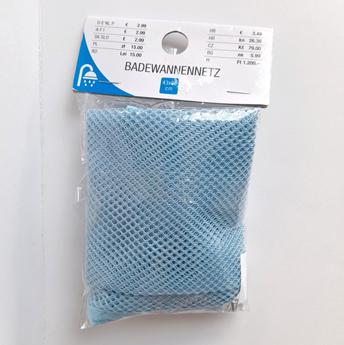Badewannennetz blau 43x36 - badewannennetz,