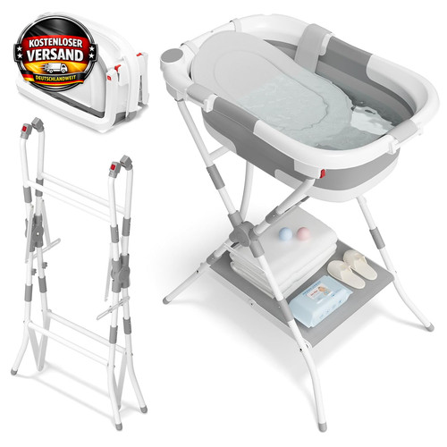Faltbare babybadewanne mit - babybadewanne,